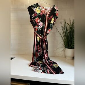 dRA Floral Striped Maxi Dress